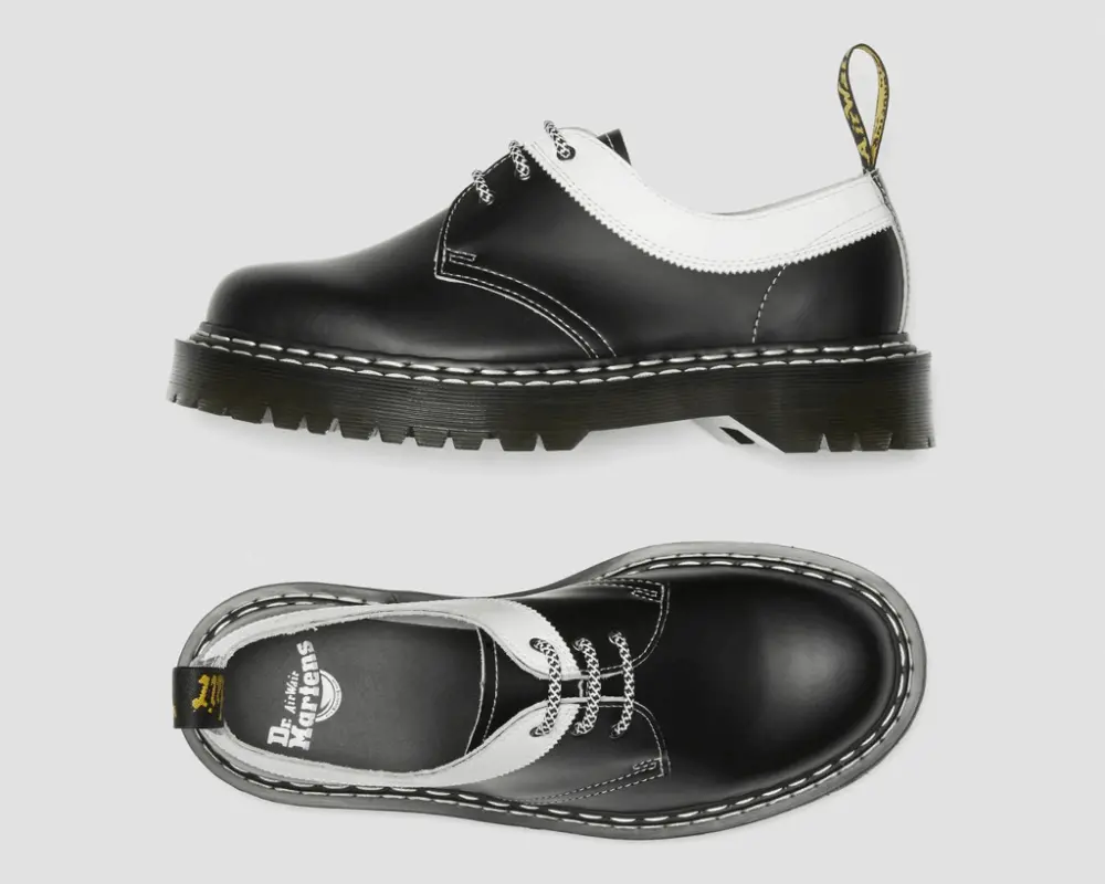 Giày Dr.Martens Bex Smooth Contrast Oxford 'Black White' 27329009 - Ảnh 4