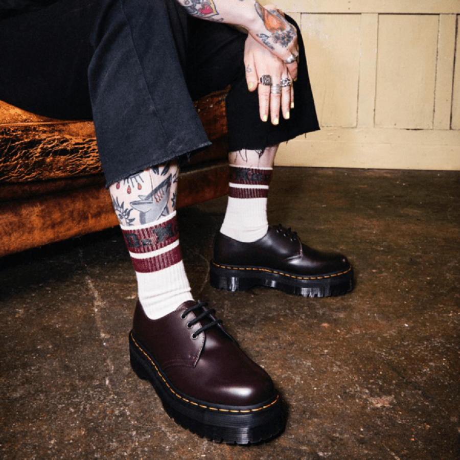 Giày Dr.Martens 1461 Quad Burgundy ‘Brown’ 27332626 - Ảnh 2