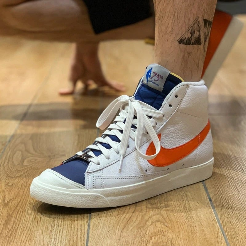 Giày Nike NBA x Blazer Mid '77 EMB '75th Anniversary Knicks' DD8025-100 - Ảnh 6