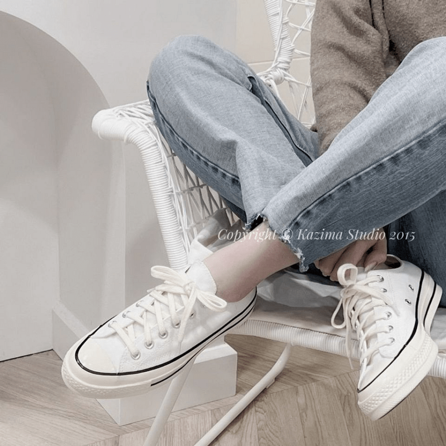 Giày Converse Chuck 70 Vintage 'White Black Egret' A02306C - Ảnh 4
