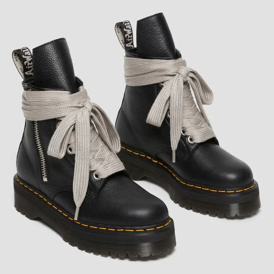 Giày Dr. Martens 1460 x Rick Owens Quad Leather 'Black Lunar' 27978001 - Ảnh 6