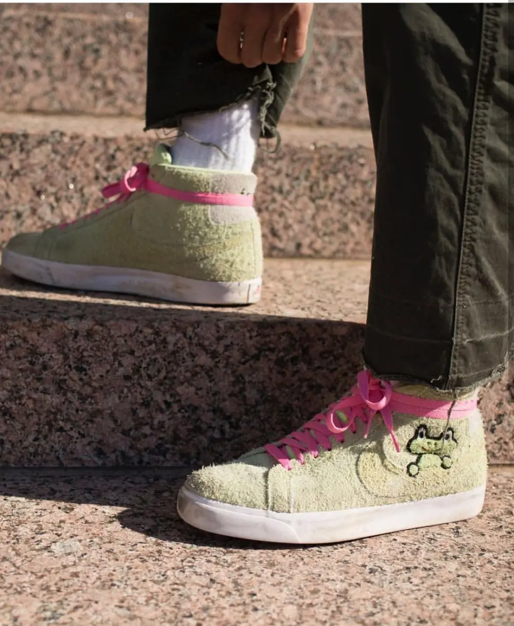 Giày Nike Frog Skateboards x Blazer Mid SB QS 'Frog Skateboards' AH6158-300 - Ảnh 7