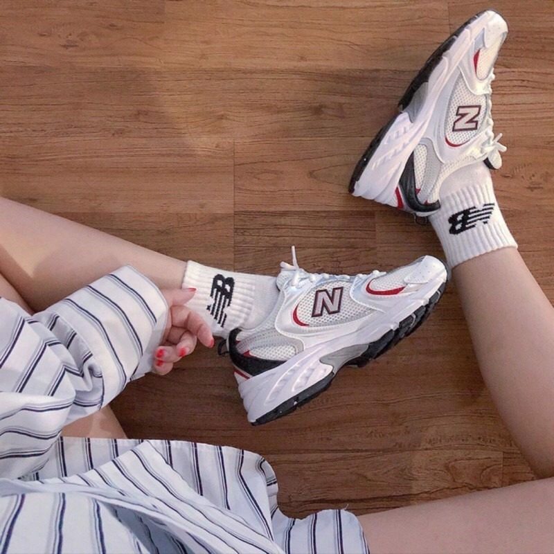 Giày New Balance 530v2 Retro 'White Silver Red' MR530SA - Ảnh 2