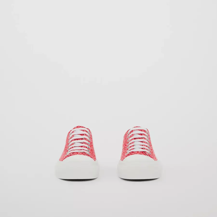 Giày Burberry Monogram Print Cotton 'Bright Red' 80523441 - Ảnh 3