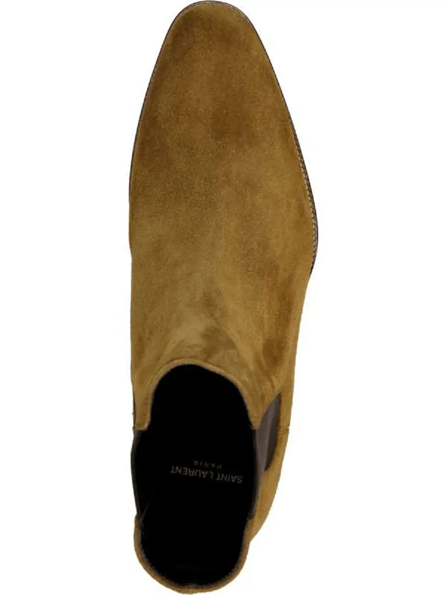 Giày Saint Laurent Wyatt Chelsea boots In Suede 6341941NZ002635 - Ảnh 4