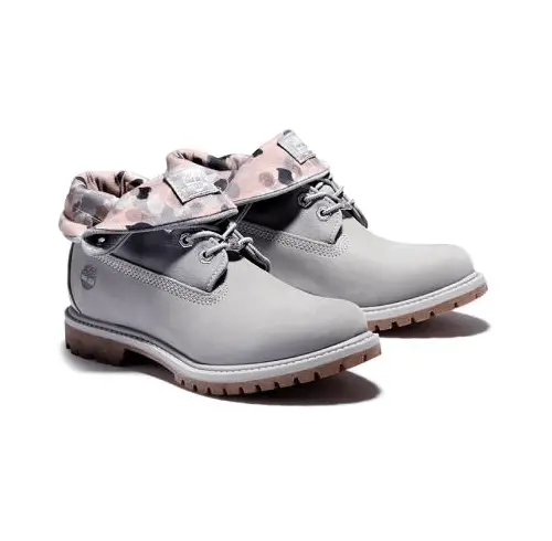 Giày Timberland Mid Grey Nubuck Leather Boot A2MEJ050 - Ảnh 3