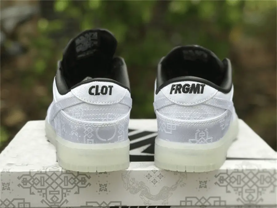 Giày Nike Dunk Low 'CLOT Fragment White' FN0315-110 - Ảnh 5