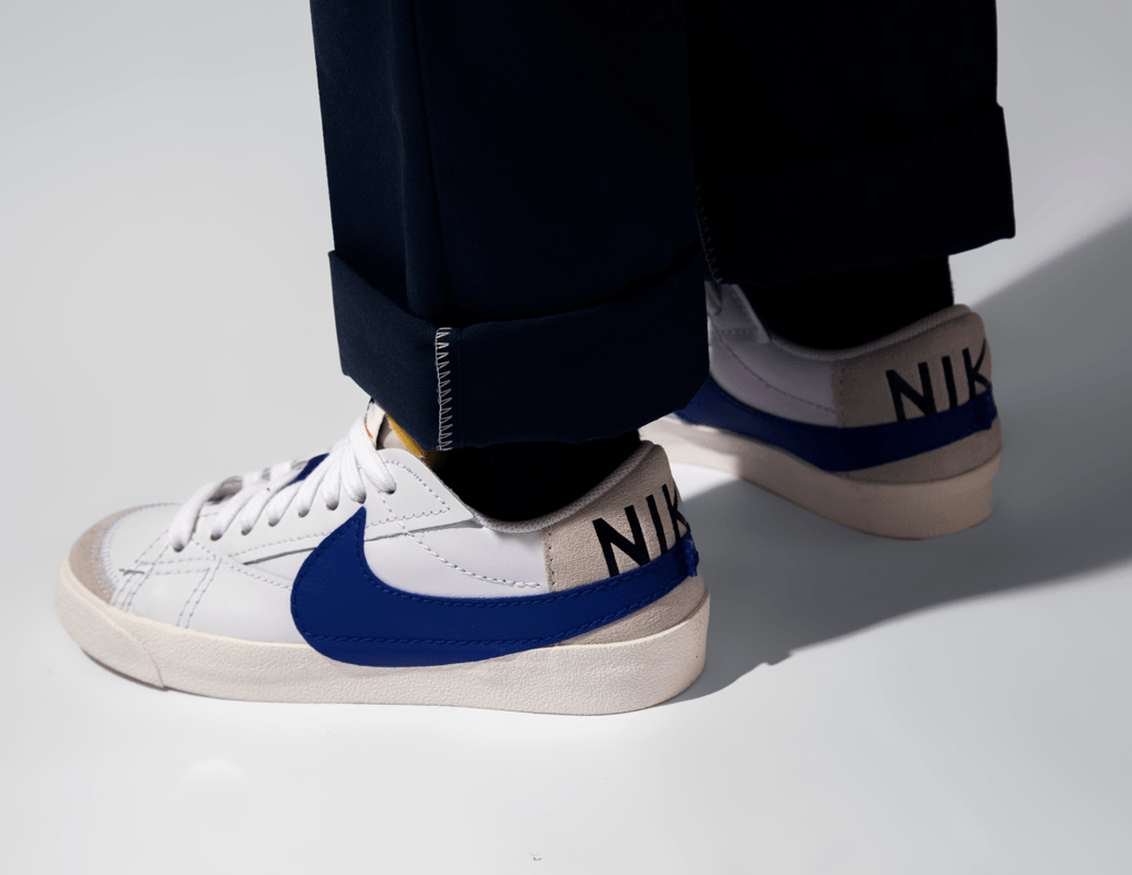Giày Nike Blazer Low 77 Jumbo 'White Old Royal' DQ8768-100 - Ảnh 4