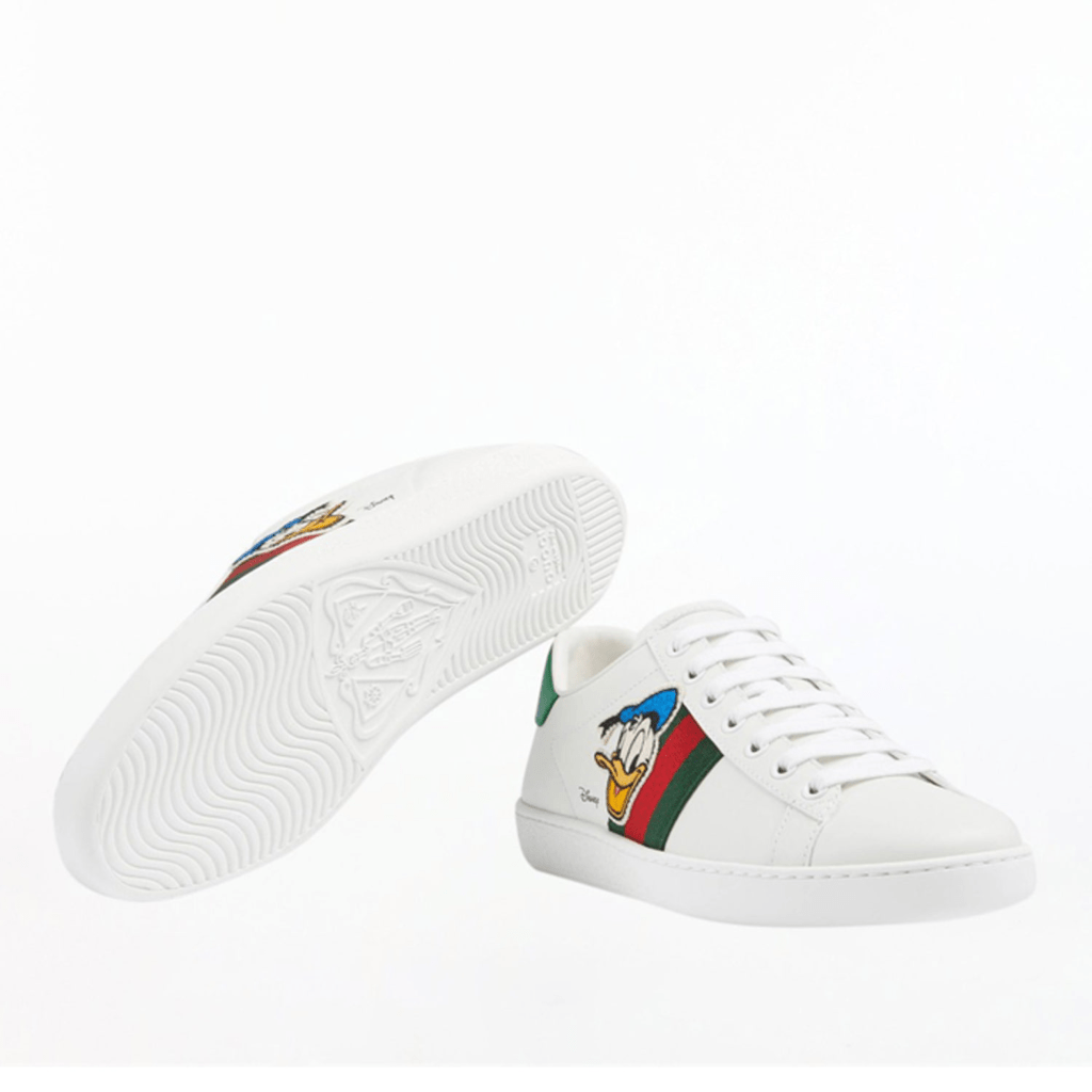 Giày Disney x Gucci Wmns Ace 'Donald Duck Patch' 649401-1XG60-9114 - Ảnh 2