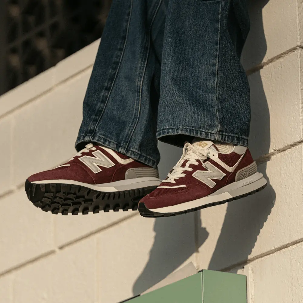 Alternative view of Giày New Balance U574LG AA 'Burgundy' U574LGAA