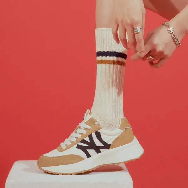 Giày MLB Chunky Jogger New York Yankees 'Beige' 3ASXX112N-50BGS - Ảnh 6