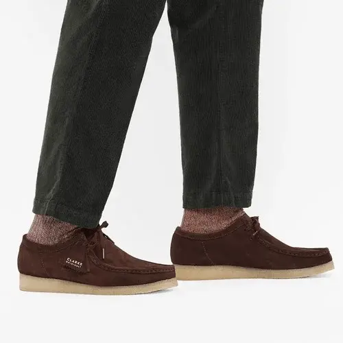 Giày Clarks Wallabee 'Dark Brown Suede' 261-56606 - Ảnh 3