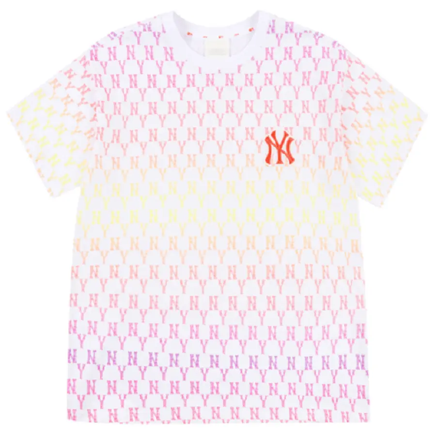 Áo MLB Monogram Pink Gradation T Shirts New York Yankees 31TSMC131-50R