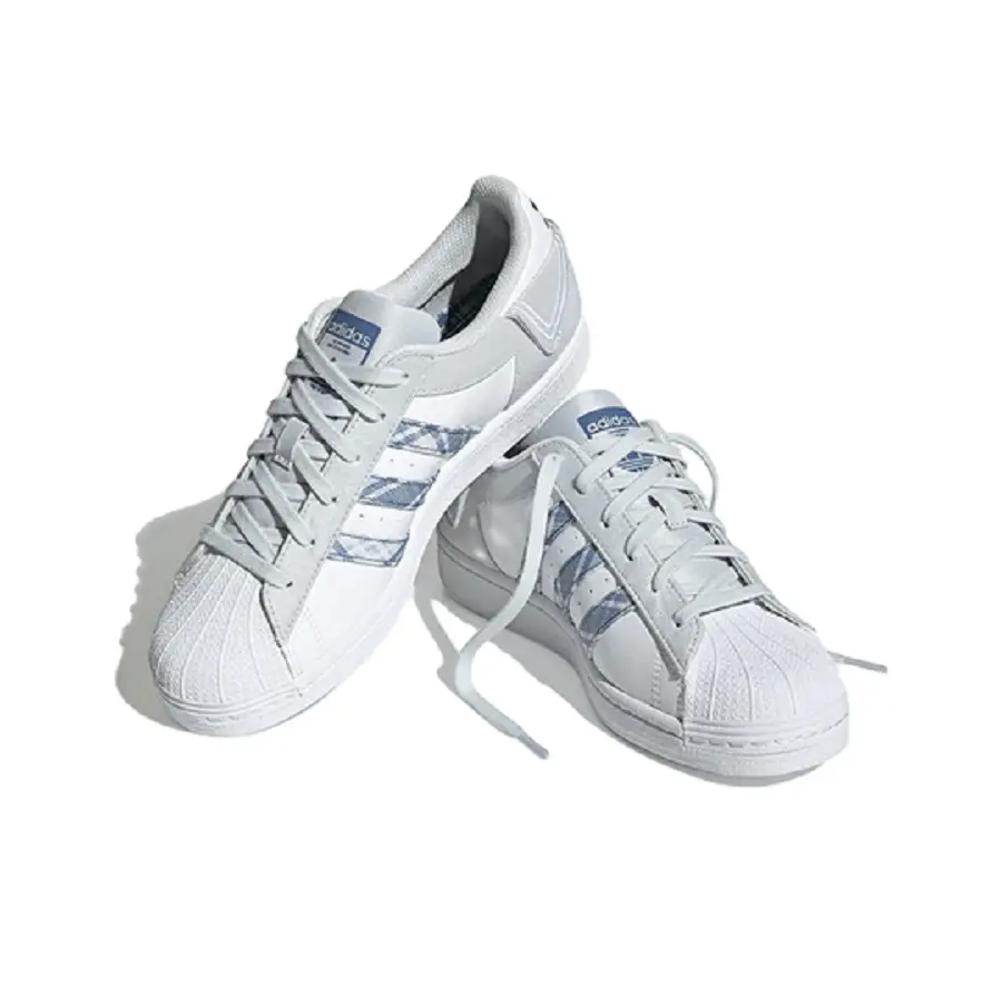 Giày Adidas Originals Superstar 'White Gray Blue' IG3005 - Ảnh 4