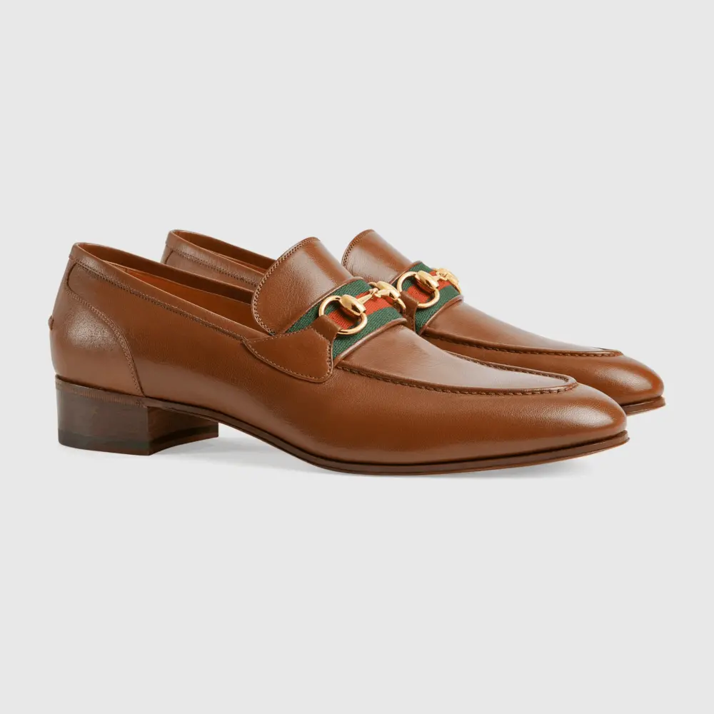 Giày Gucci Loafer with Horsebit 'Brown Leather' 655579-0G0P0-2870 - Ảnh 4