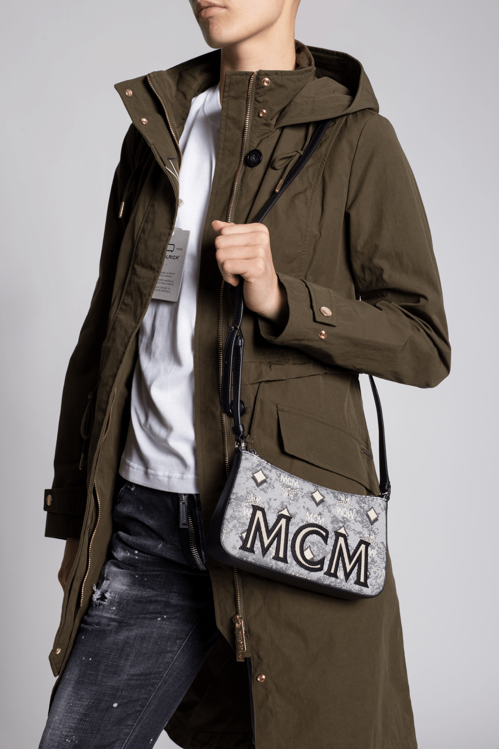 Túi MCM Ladies Mini Shoulder 'Grey' MWSBATQ01EG - Ảnh 3