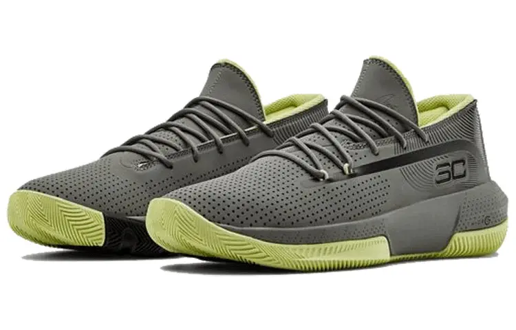 Giày Under Armour Curry 3Zer0 3 'Grey Gravity Green' 3022048-302 - Ảnh 3