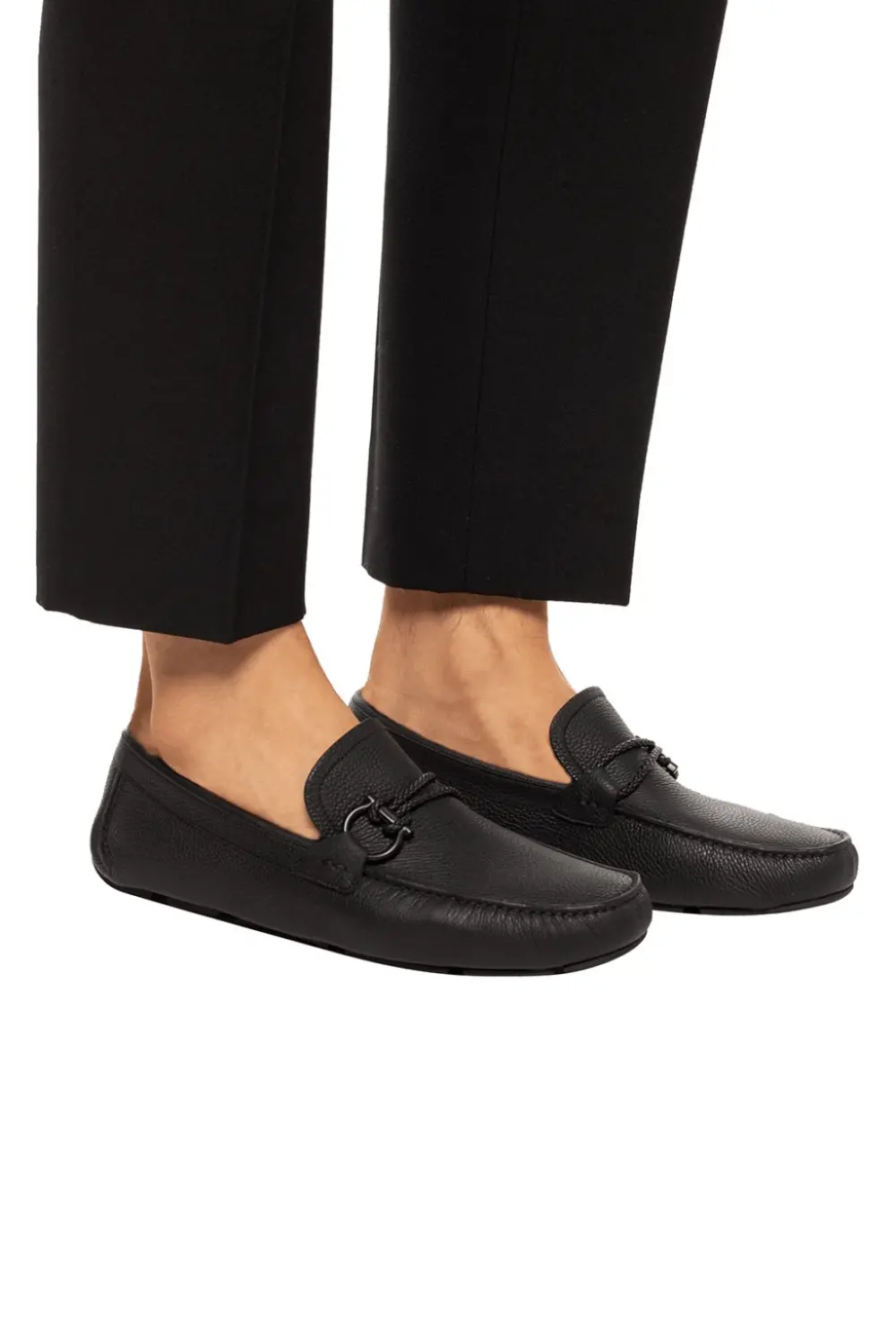 Giày Salvatore Ferragamo Driver Gancini 'Black' 0c - Ảnh 4