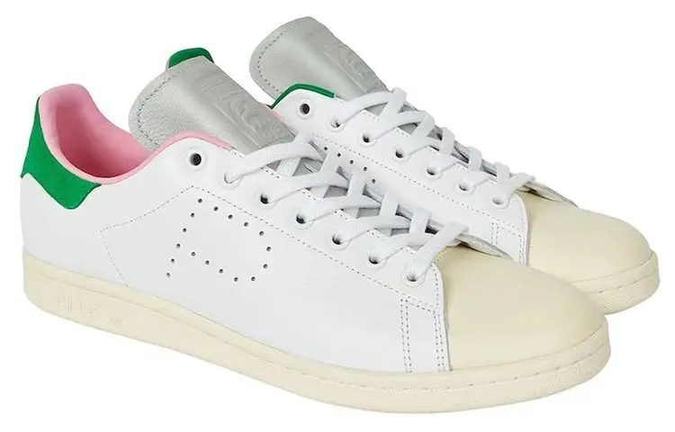 Giày Adidas Palace x Stan Smith 'White Green Pink' FW9200 - Ảnh 3