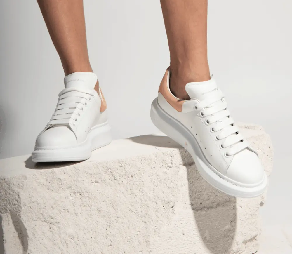 Giày Alexander McQueen Wmns Oversized Sneaker 'White Beige' 553770-WHGP7-9254 - Ảnh 4