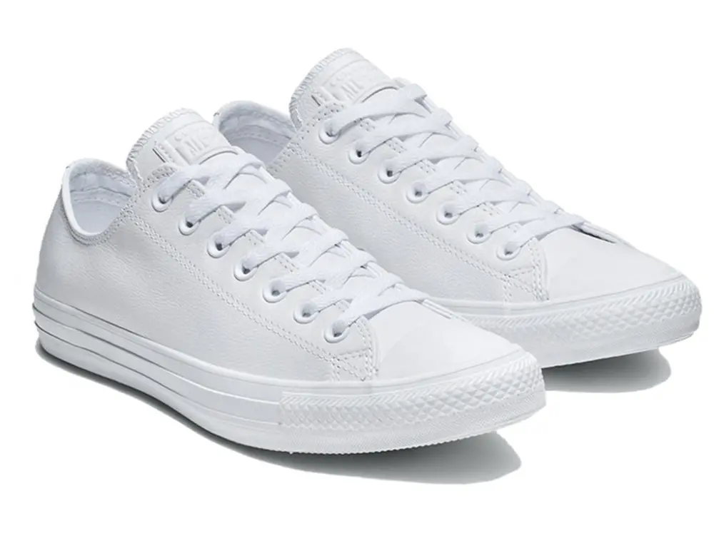 Giày Converse Chuck Taylor All Star Ox Leather 'White' 136823C - Ảnh 5