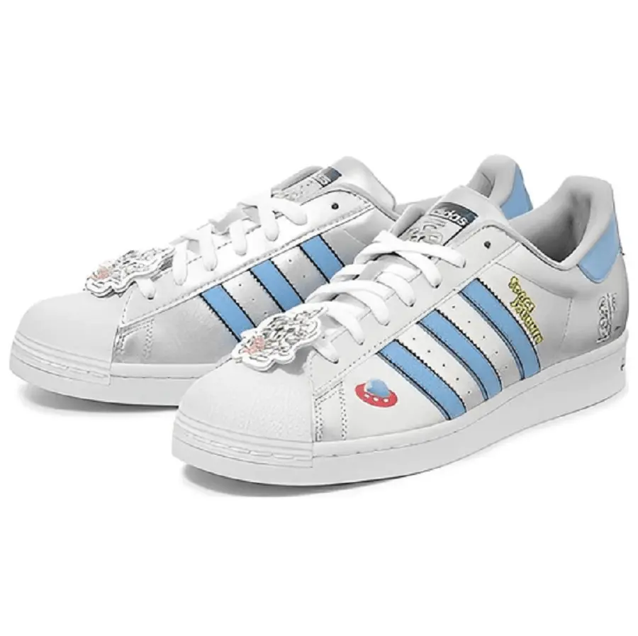 Giày Adidas Superstar x Disney 'Metal Silver Blue' HQ2174 - Ảnh 4