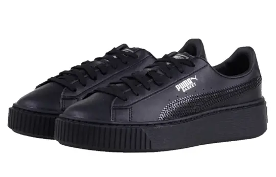 Giày Puma Basket Platform 'Black' 367237-01 - Ảnh 6