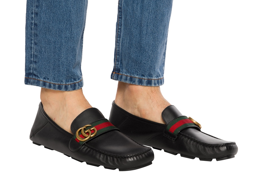 Giày Gucci Leather Driver With Web ‘Black’ 450891-DTM10-1060 - Ảnh 6