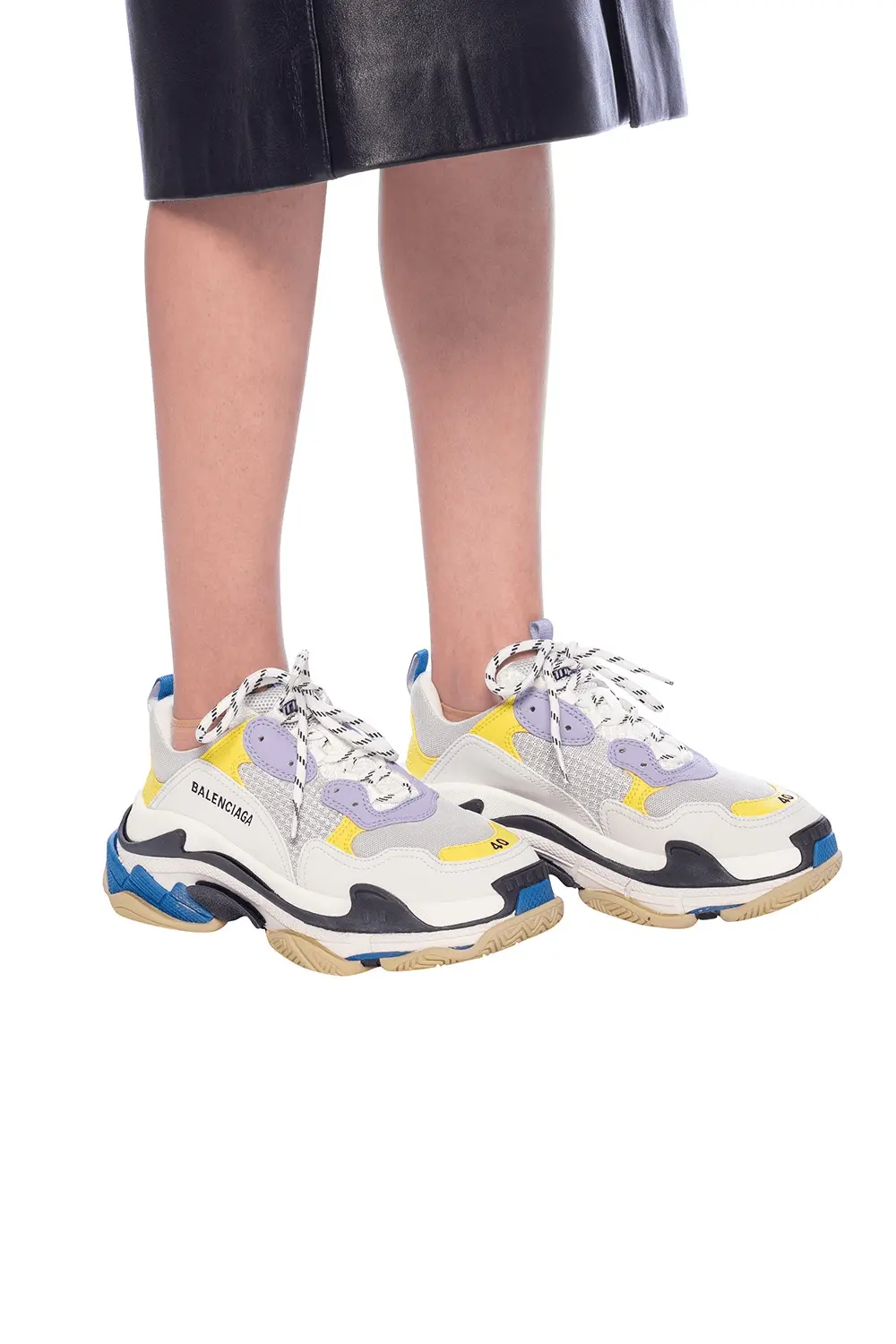 Giày Balenciaga Triple S Purple Yellow 524039 W09OM 9465 - Ảnh 5