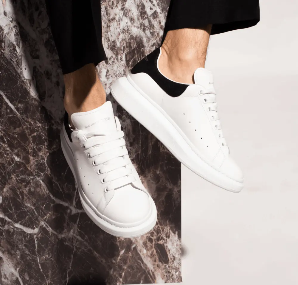 Giày Alexander McQueen Oversized Sneaker 'White Black' 625162-WHZ4K-9061 - Ảnh 7