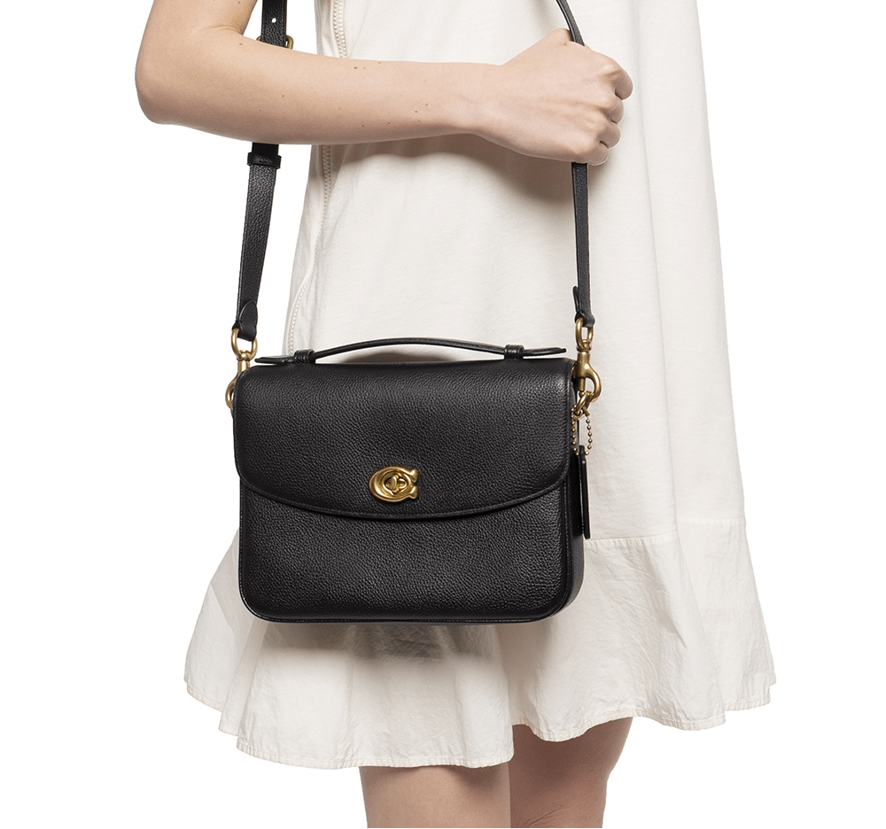 Túi Coach Cassie Shoulder Bag Grained Cow 'Leather Black' 68348 B4 BK - Ảnh 2