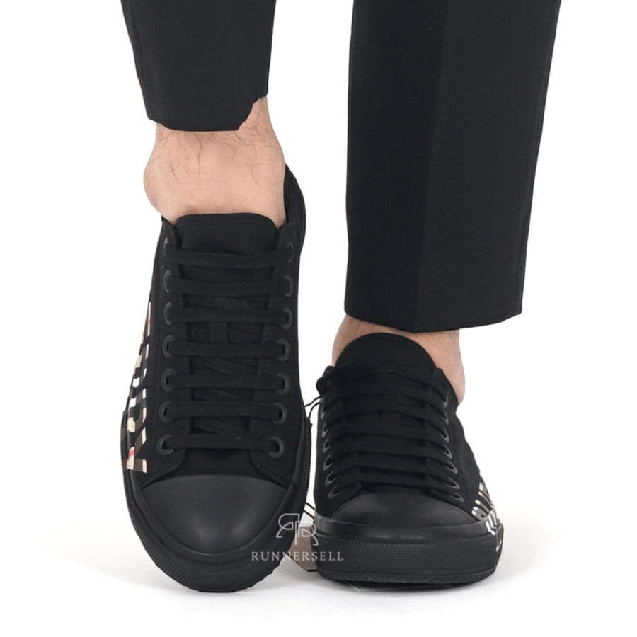 Giày Burberry Checked Logo Print 'Black' 8018275 - Ảnh 3