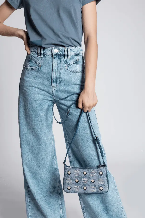 Túi MCM Ladies Vintage Jacquard Monogram 'Blue' MWSBATQ01LU - Ảnh 3