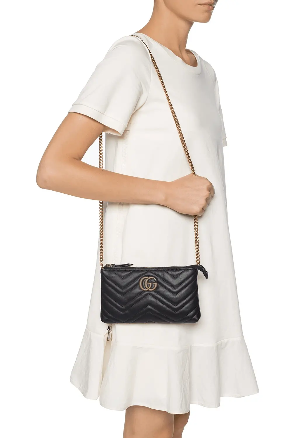 Túi Gucci GG Marmont Matlassé Cross Body Bag 443447 DRW1T 1000 - Ảnh 6