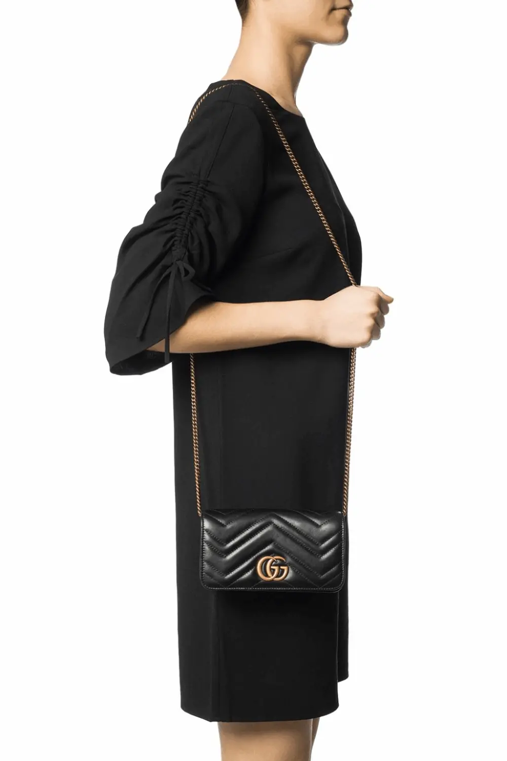 Túi Gucci GG Marmont Mini Bag 488426 DSVRT 1000 - Ảnh 6
