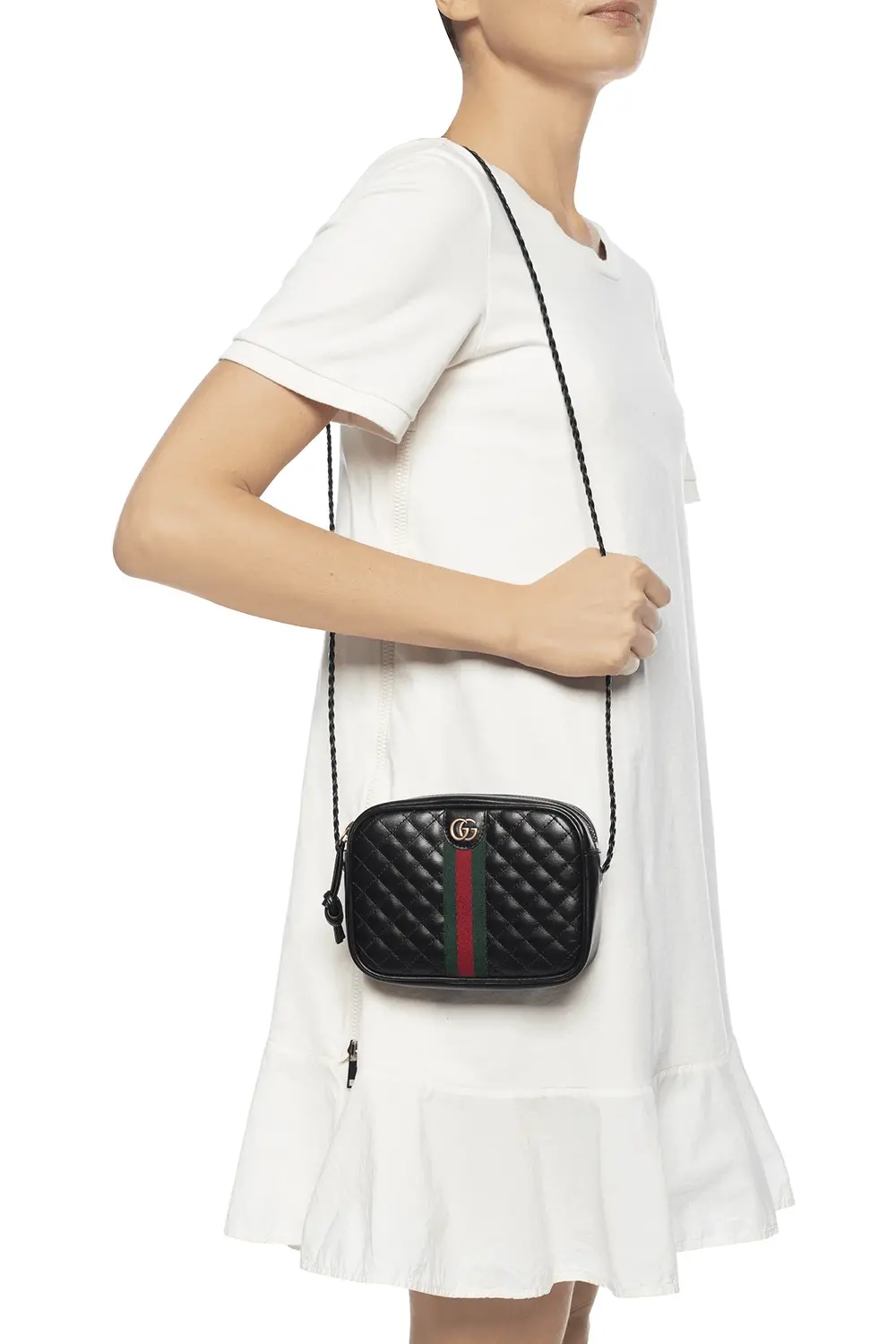 Túi Gucci Plain Leather Crossbody Logo Shoulder Bags 536441 0YKAT 1060 - Ảnh 4