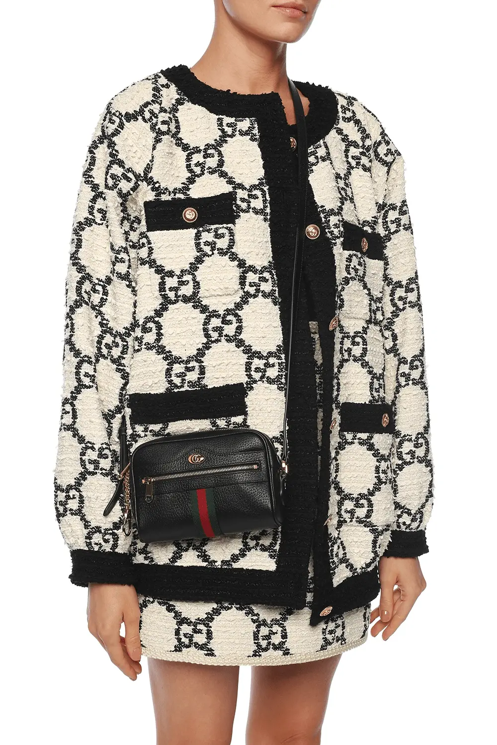 Túi Gucci Leather Ophidia Mini Bag Black 517350 DJ2DG 1060 - Ảnh 8