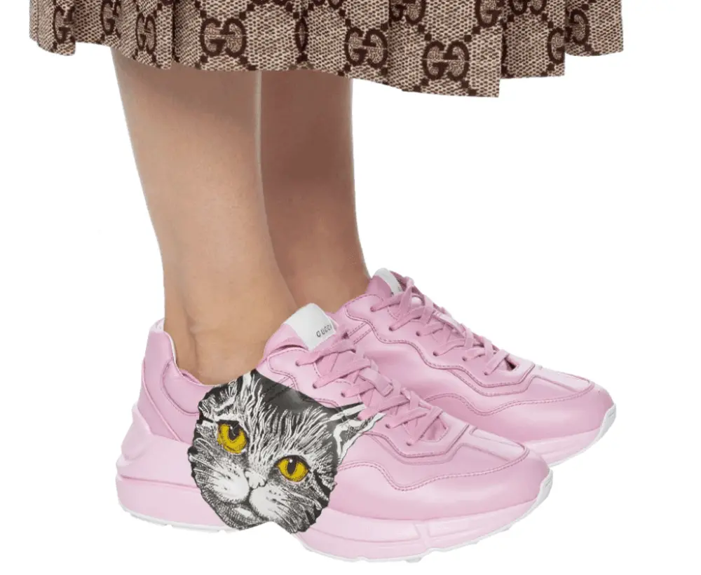 Giày Gucci Wmns Rhyton 'Mystic Cat - Light Pink' 583337-DRW00-5823 - Ảnh 5