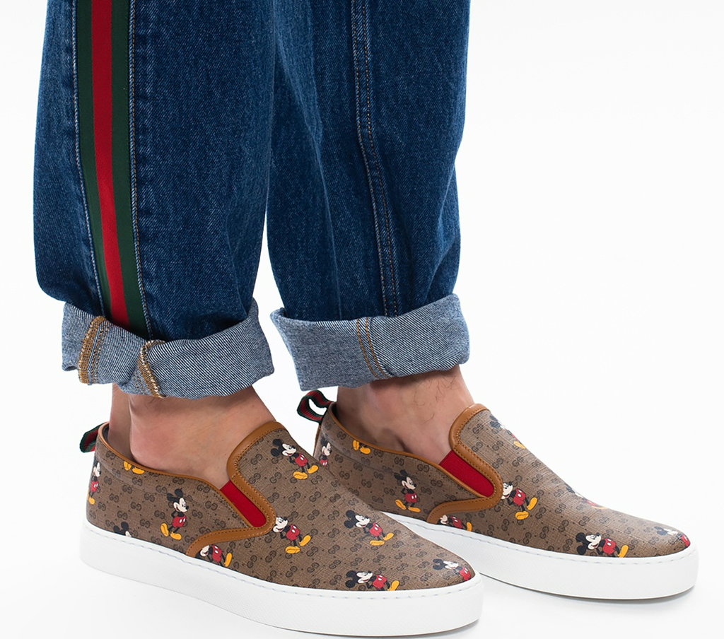 Giày Disney x Gucci GG Supreme Slip-On 'Mickey Mouse' 603689-HWU10-8492 - Ảnh 2