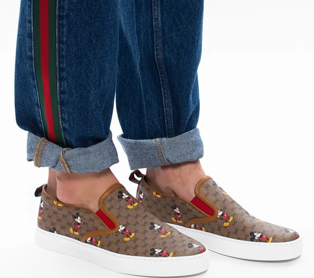 Alternative view of Giày Disney x Gucci GG Supreme Slip-On 'Mickey Mouse' 603689-HWU10-8492