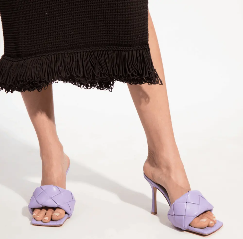 Giày Cao Gót Bottega Veneta Lido Mule 'Wisteria' 608854VBSS05119 - Ảnh 5