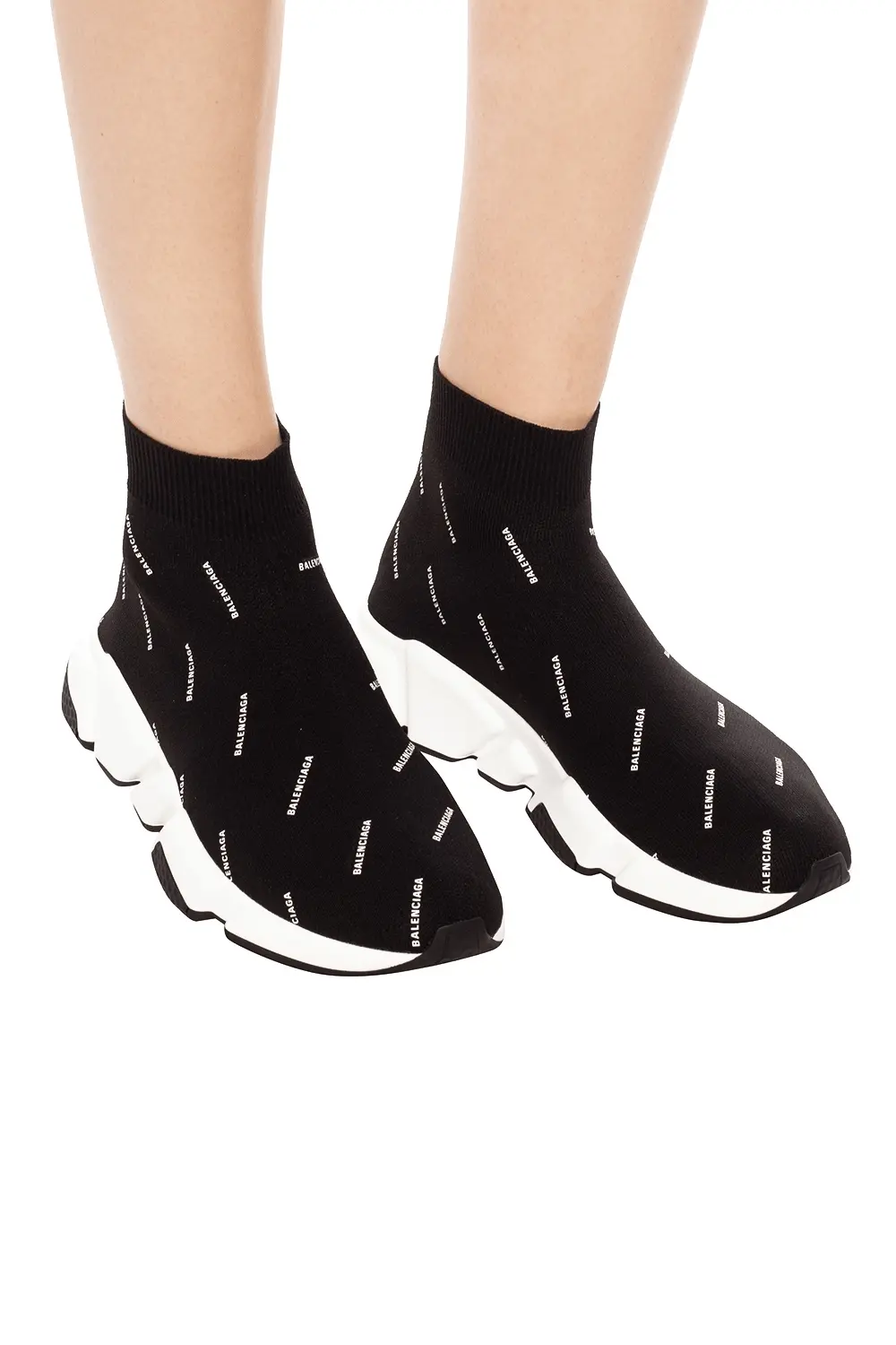 Giày Balenciaga Wmns Speed Trainer 'Black White' 525721 W0650 1006 - Ảnh 3