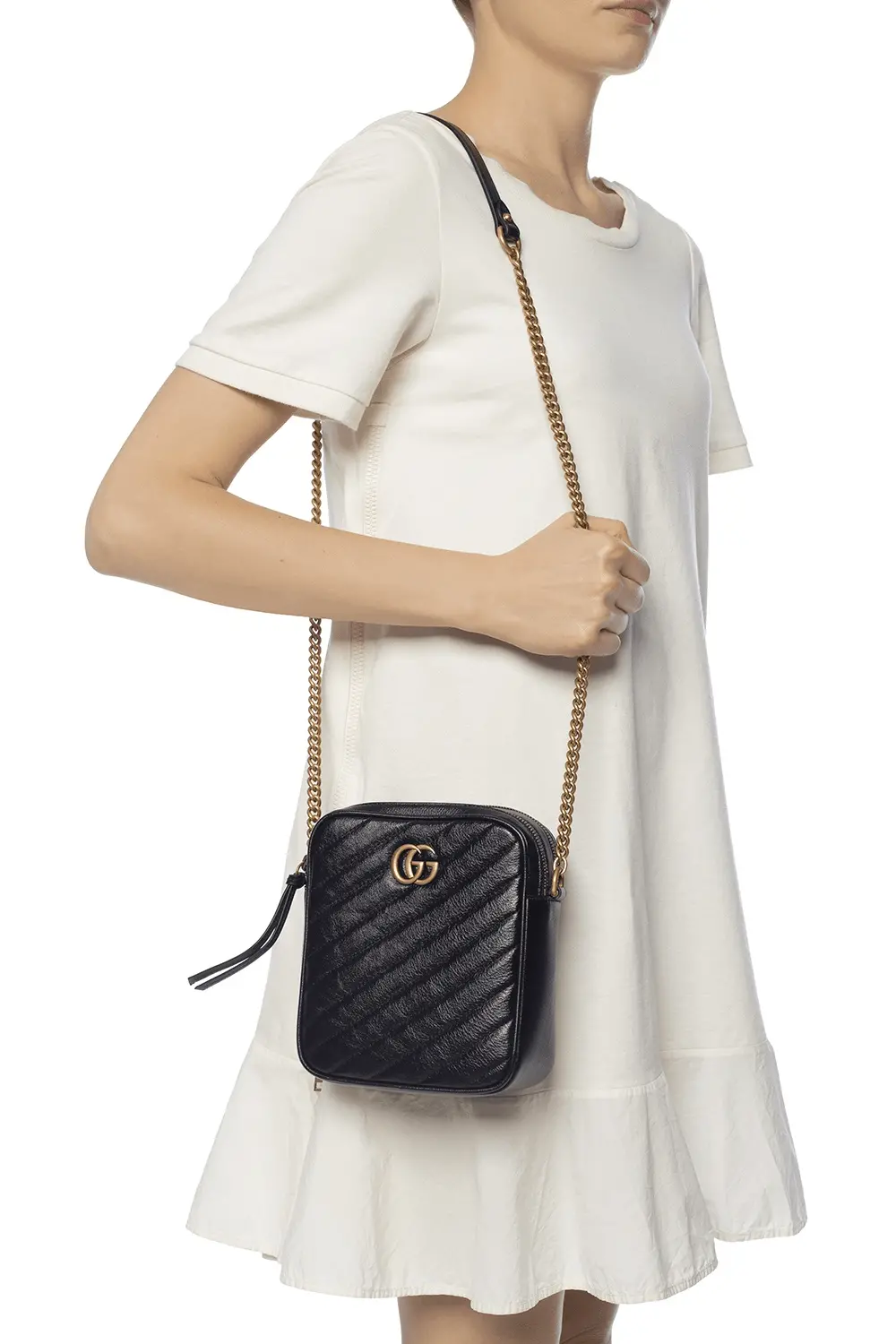 Túi Gucci GG Marmont Shoulder Bag 550155 0OLFT 1000 - Ảnh 7