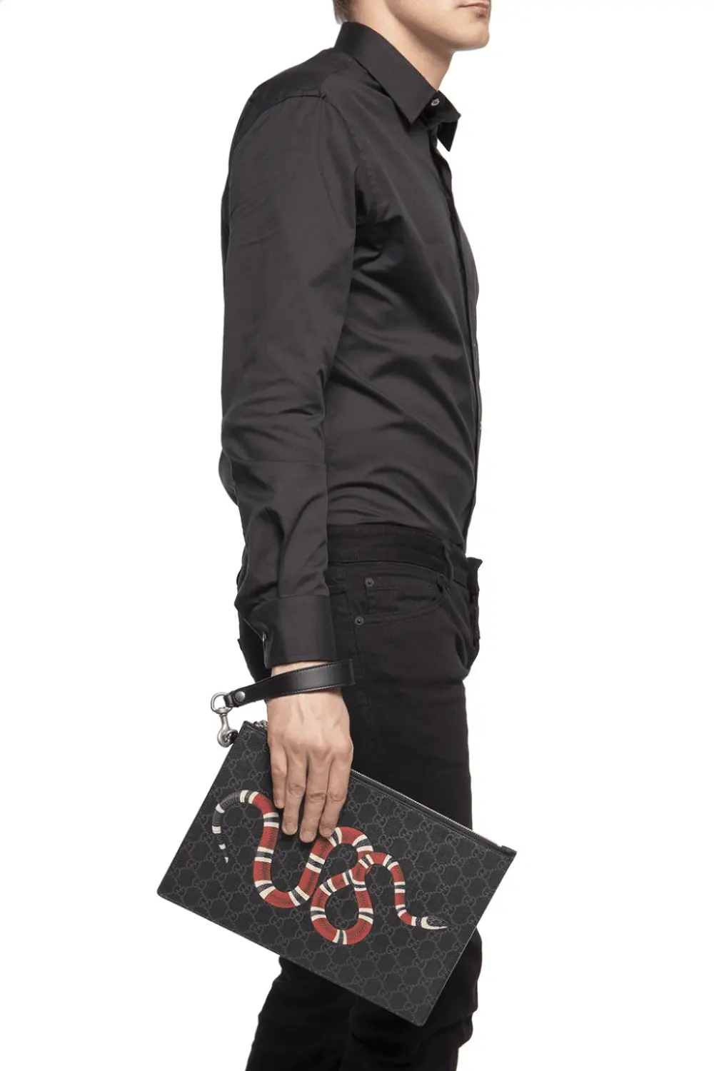 Túi Gucci Bestiary Pouch With Kingsnake 473904 GZN1N 1058 - Ảnh 4
