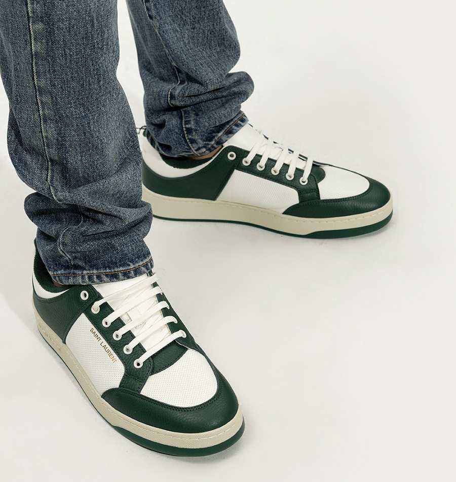 Giày Saint Laurent SL/61 Low-top 'White Blue' 713600AAAWR6379 - Ảnh 2