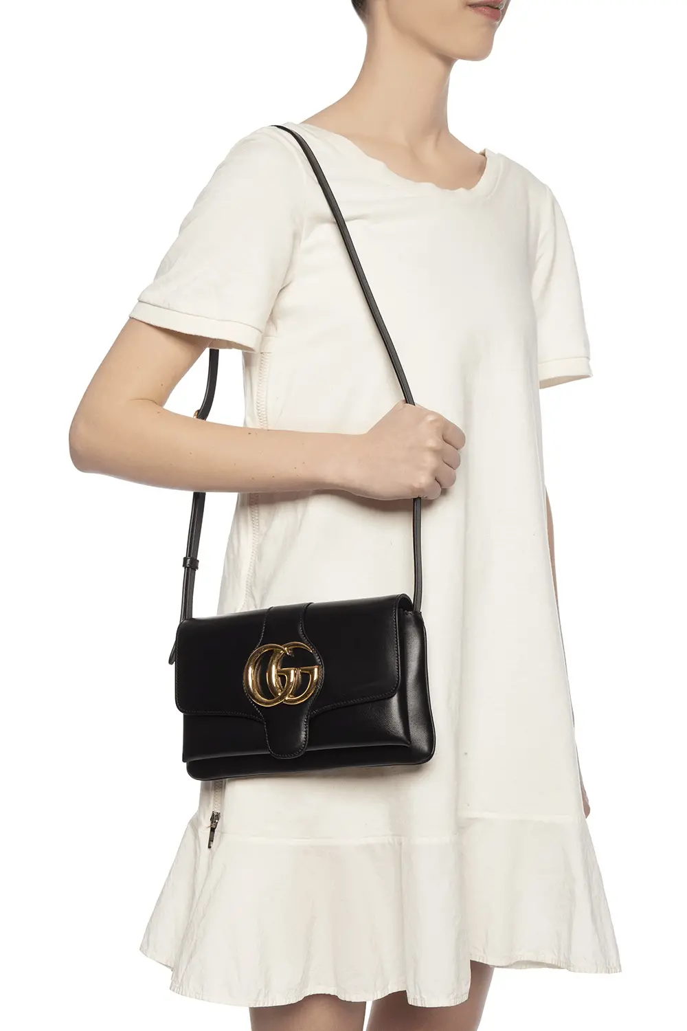 Túi Gucci Double GG Small Shoulder Crossbody Bag 550129 0V10G 1000 - Ảnh 4