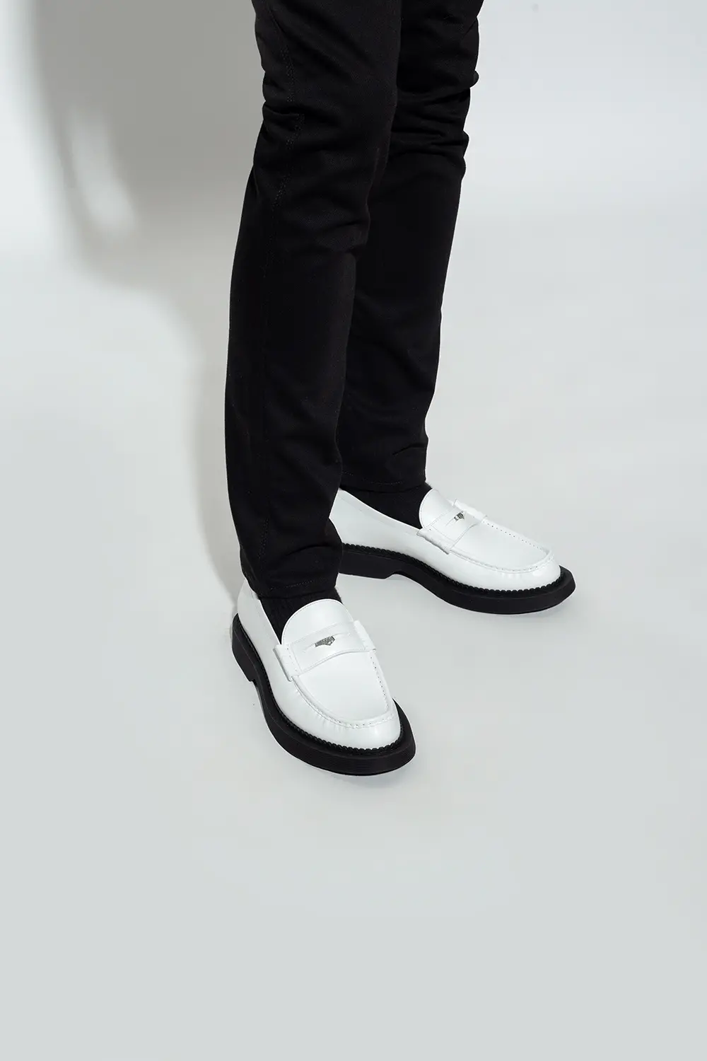 Giày Saint Laurent Teddy Penny Loafer 'White' 66874826Y009030 - Ảnh 4