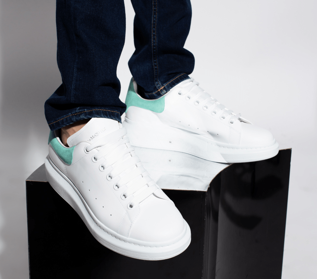 Giày Alexander McQueen Oversized Sneaker 'White Teal' 553680-WHGP7-9344 - Ảnh 4