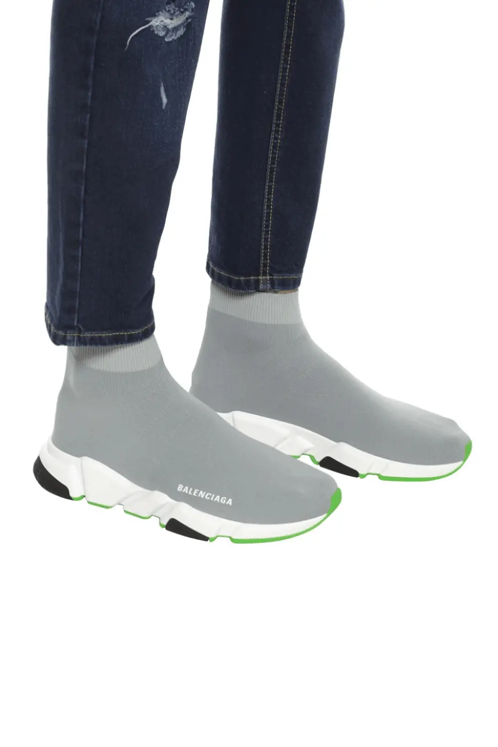 Giày Balenciaga Speed Trainer 'Grey Green' 530351 W05G0 1342 - Ảnh 4