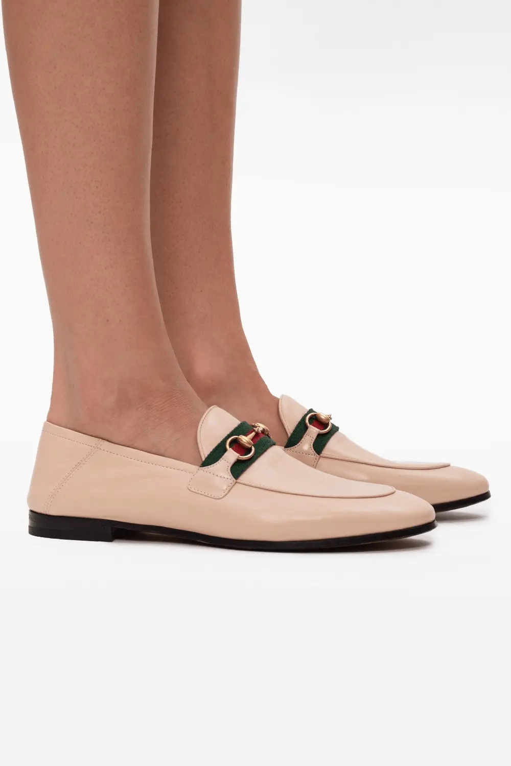 Giày Gucci Web Horsebit Women's Loafers 631619 CQXM0 6761 - Ảnh 4